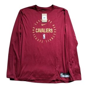 NWT Men's Nike Cleveland Cavaliers Burgundy/ Gold Long Sleeve, XXL